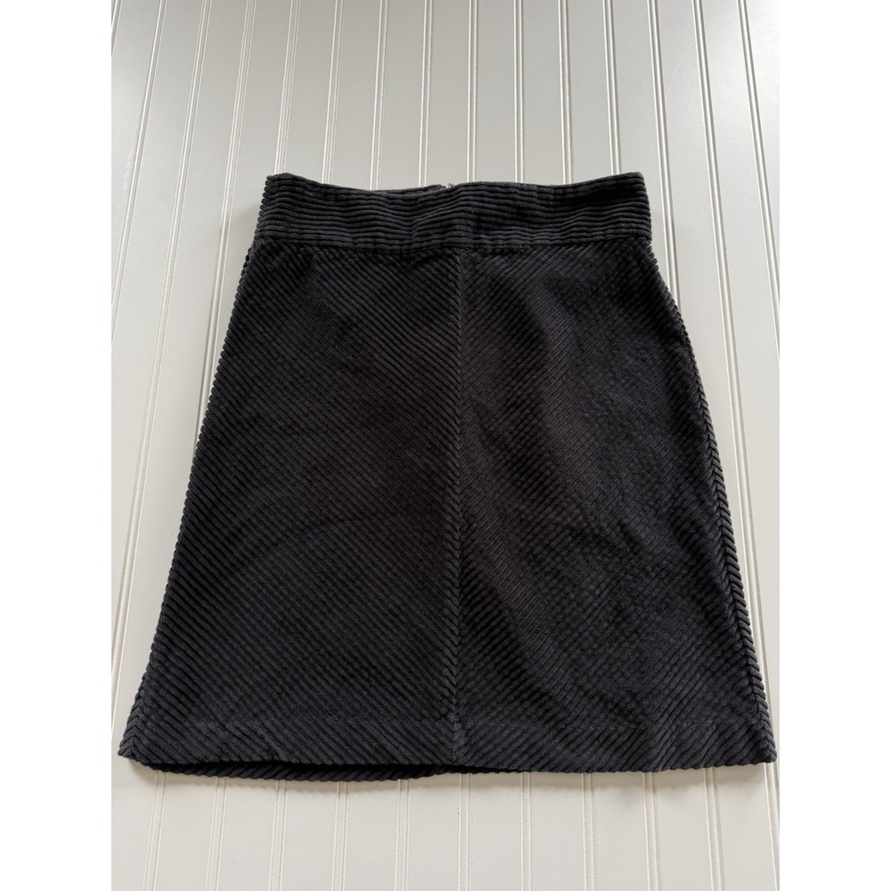 Gap Corduroy Charcoal Gray Skirt Womens 10 Knee Preppy Academia